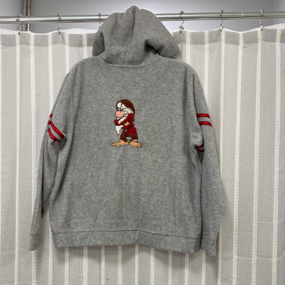 Wonderful World of Disney Grumpy Full Zip Fleece Sweatshirt Hoodie Size M - Picture 2 of 12